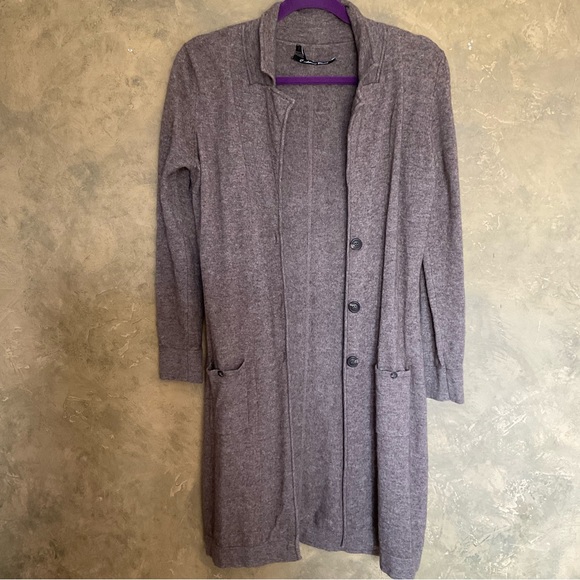 Funsport Merino and Cashmere Blend Longline Cardigan - Picture 4 of 7